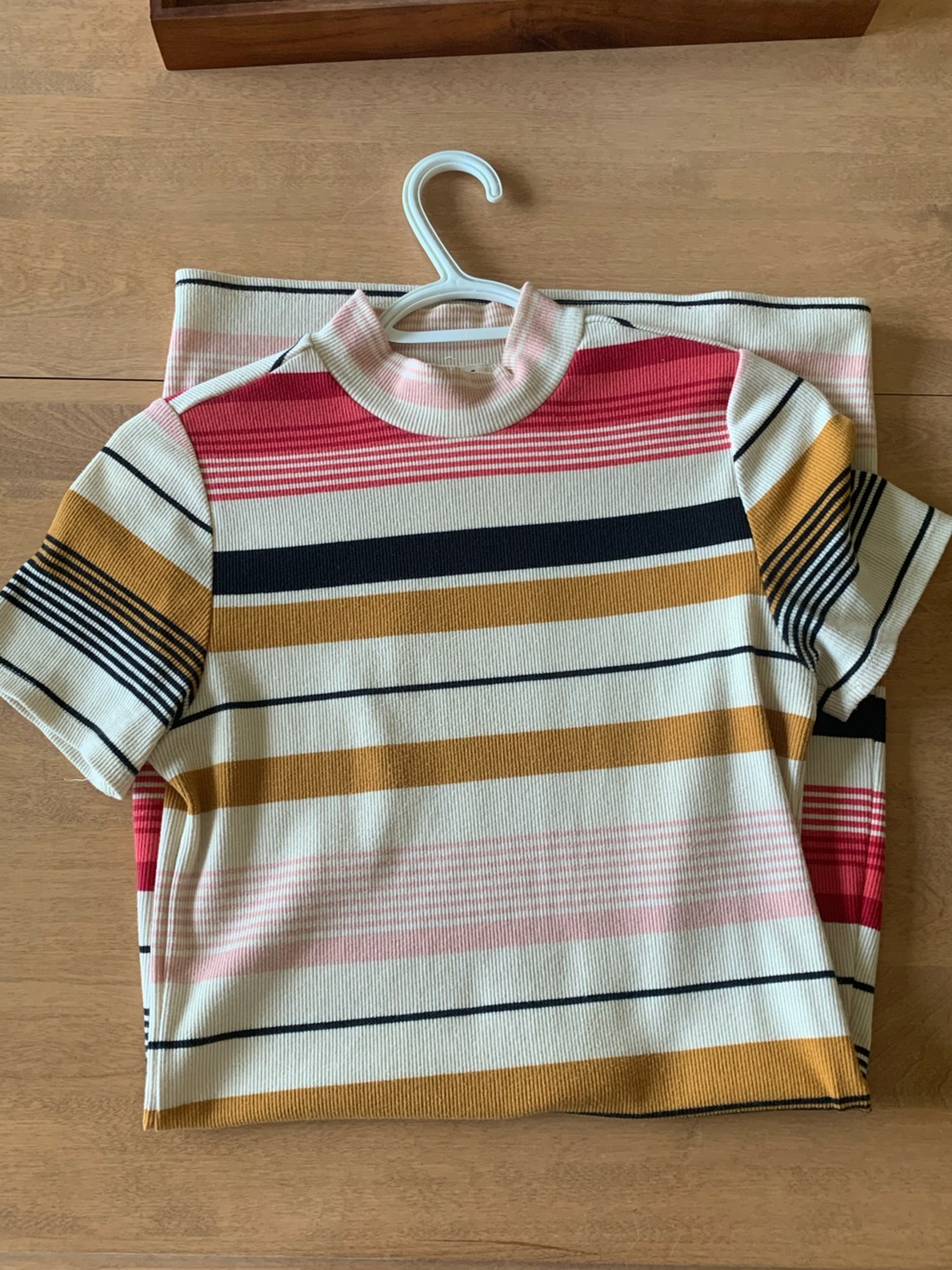Striped Short-Sleeve Knit Dress - Multicolor
